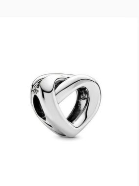 Authentic Pandora Silver Heart Knot Charm - Polished Silver
